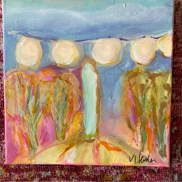 Enchanted Walk” An Original art Acrylic Painting 12”x12” Canvas - Picture 13 of 14